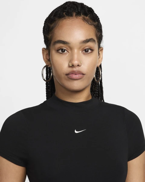 Боді жіноче Nike W NSW NK CHLL KNT SS BDYST чорне FV8994-010