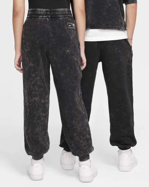 Спортивные штаны подростковые Nike K NK COB FLC PANT WASH черные FZ5264-010