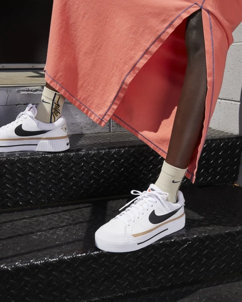 Кеди жіночі Nike COURT LEGACY LIFT біло-чорні DM7590-100