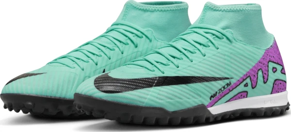 Сороконожки (шиповки) Nike MERCURIAL ZOOM SUPERFLY 9 ACADEMY TF бирюзово-фиолетовые DJ5629-300