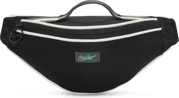Сумка на пояс Nike HERITAGE RETRO черно-темно-зеленая DR6266-013