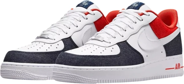 Кросівки підліткові Nike AIR FORCE 1 LOW LV8 (GS) біло-червоно-темно-сині DJ5180-100