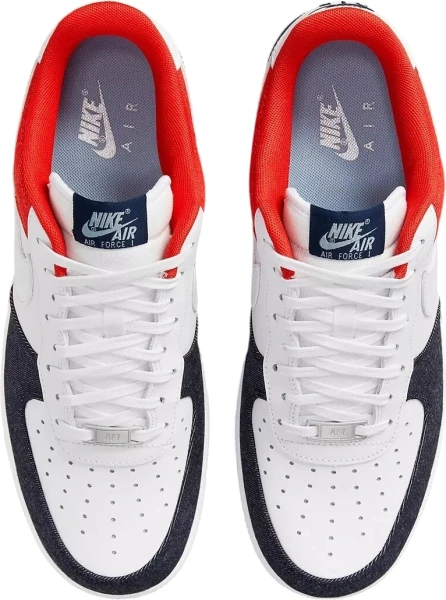 Кросівки підліткові Nike AIR FORCE 1 LOW LV8 (GS) біло-червоно-темно-сині DJ5180-100