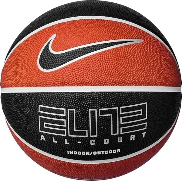 Баскетбольний м'яч Nike ELITE ALL COURT 8P 2.0 DEFLATED оранжево-чорний Розмір 7 N.100.4088.811.07
