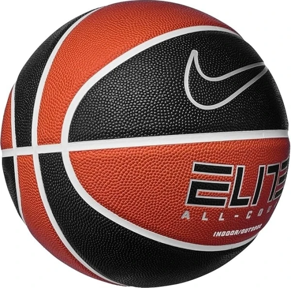 Баскетбольний м'яч Nike ELITE ALL COURT 8P 2.0 DEFLATED оранжево-чорний Розмір 7 N.100.4088.811.07