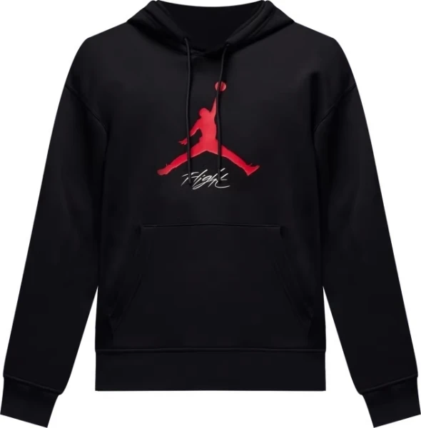 Толстовка Nike JORDAN M J ESS FLC BASELINE HOODIE черно-красная FD7545-013
