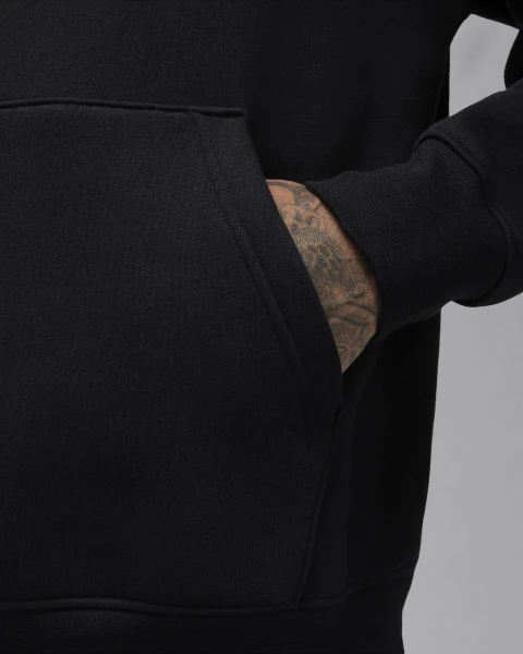 Толстовка Nike JORDAN M J ESS FLC BASELINE HOODIE черно-красная FD7545-013