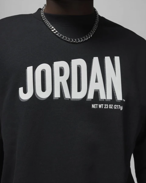 Свитшот Nike AIR JORDAN SWEAT CREW FLIGHT MVP CORE черный DV7588-010