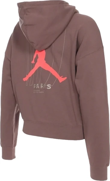 Худи женское Nike AIR JORDAN X PARIS SAINT-GERMAIN FLEECE коричневое DN3346-291
