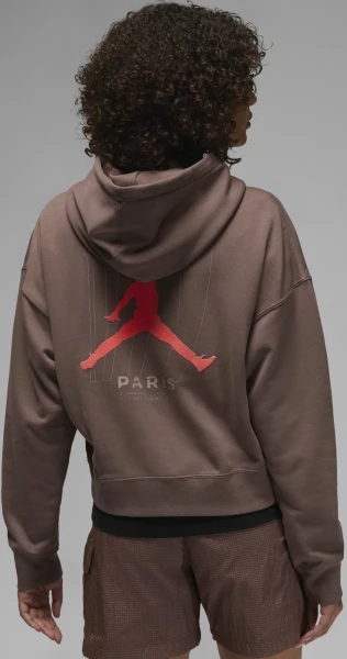 Худи женское Nike AIR JORDAN X PARIS SAINT-GERMAIN FLEECE коричневое DN3346-291