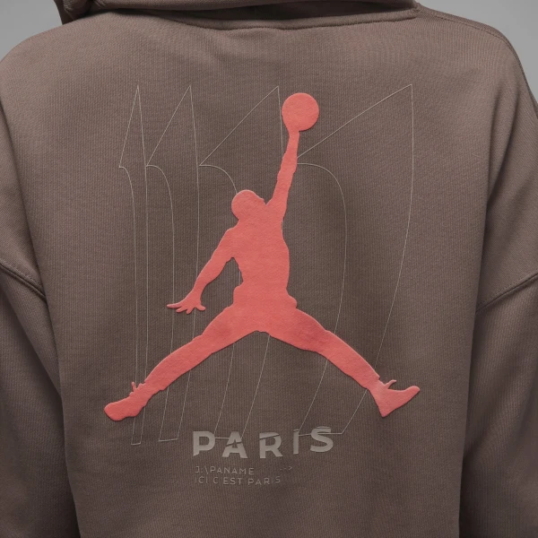 Худи женское Nike AIR JORDAN X PARIS SAINT-GERMAIN FLEECE коричневое DN3346-291