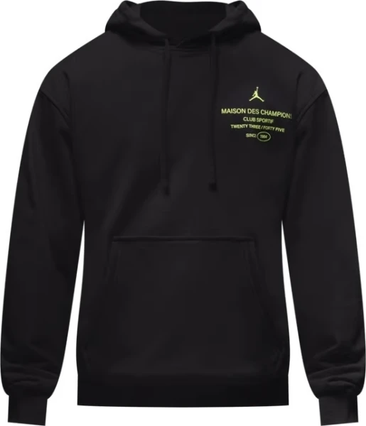Худи Nike JORDAN SPORT DRI-FIT GFX FLEECE PULLOVER HOODIE черно-салатовое FV8610-010