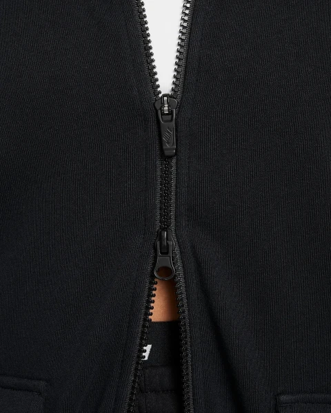 Толстовка подростковая Nike G NSW DF FLC OVRSZD HDY DNCE черная FZ5549-010