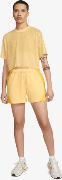 Футболка жіноча Nike W NSW AIR AOP MESH SS CROP TOP жовта DV8245-795