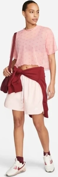 Футболка жіноча Nike W NSW AIR AOP MESH SS CROP TOP коралова DV8245-611