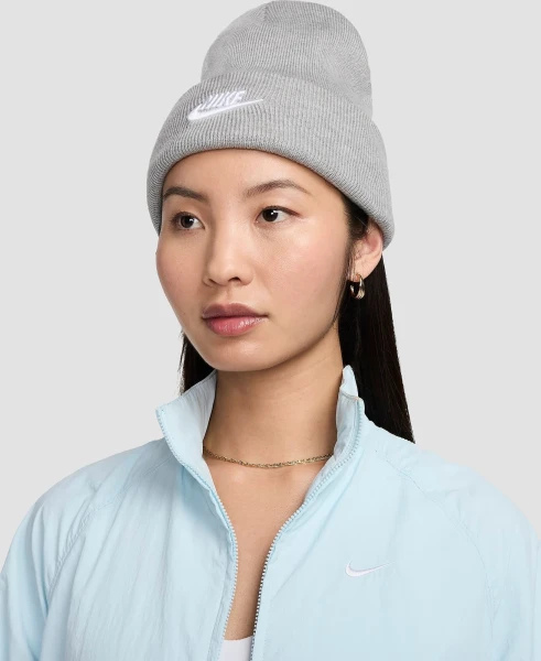 Шапка Nike PEAK FUTURA BEANIE сіра HF0186-063
