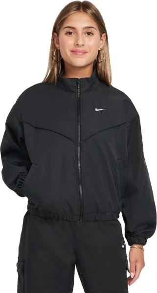 Куртка підліткова Nike G NSW LTWT OVRSZD JKT STY STAR чорна FZ5557-010
