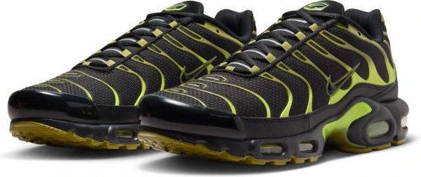 Кроссовки Nike AIR MAX PLUS черно-салатовые DM0032-010