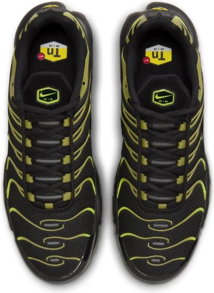 Кроссовки Nike AIR MAX PLUS черно-салатовые DM0032-010