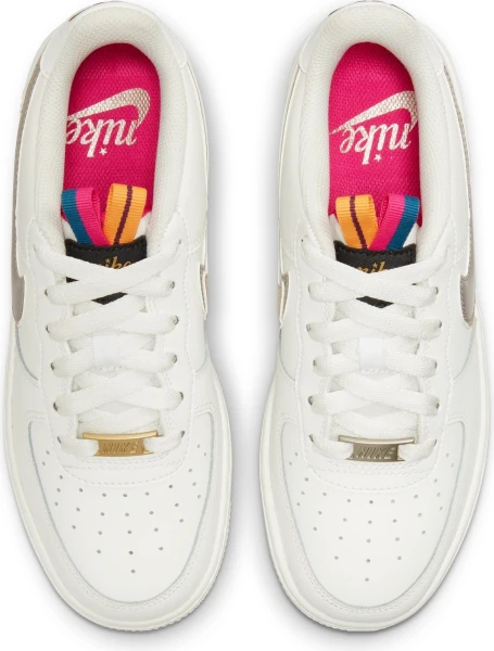 Кросівки підліткові Nike AIR FORCE 1 LV8 (GS) біло-золоті DH9595-001