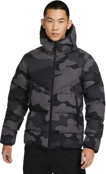Куртка Nike SPORTSWEAR THERMAL HOODED WINDRUNNER серый камуфляж DQ4935-254