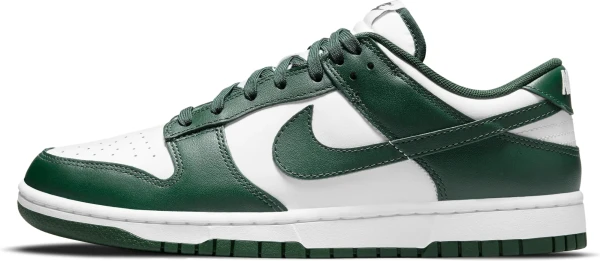 Кроссовки Nike DUNK LOW RETRO темно-зелено-белые DD1391-101