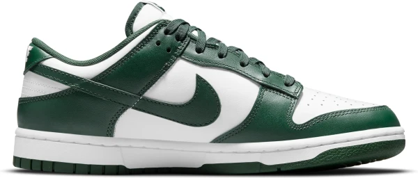 Кроссовки Nike DUNK LOW RETRO темно-зелено-белые DD1391-101