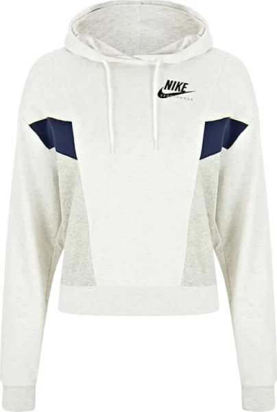 Худі жіноче Nike W NSW HERITAGE HOODIE FLC світло-сіро-темно-синє CZ8604-051