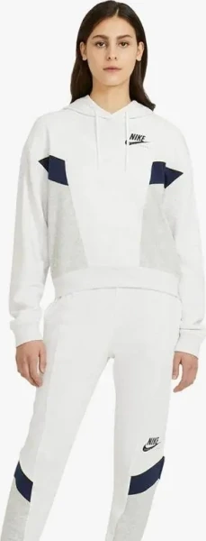 Худі жіноче Nike W NSW HERITAGE HOODIE FLC світло-сіро-темно-синє CZ8604-051