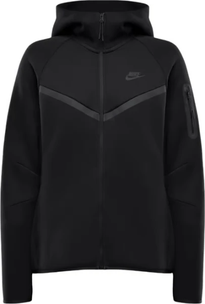 Толстовка жіноча Nike SPORTSWEAR TECH FLEECE WINDRUNNER FULL-ZIP HOODIE чорна HV6747-010
