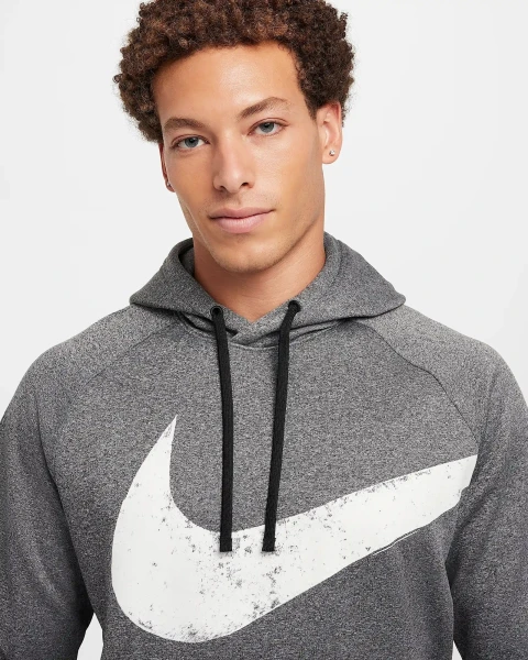 Худи Nike TF HOODIE SWOOSH PO серое FZ1072-010
