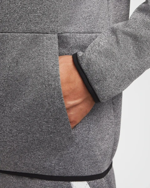 Худи Nike TF HOODIE SWOOSH PO серое FZ1072-010