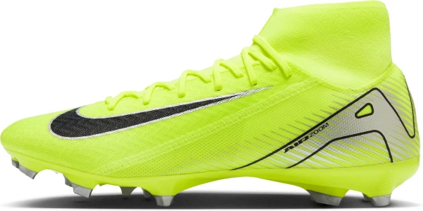 Бутсы Nike MERCURIAL ZOOM SUPERFLY 10 ACADEMY FG/MG лаймовые FQ1456-700