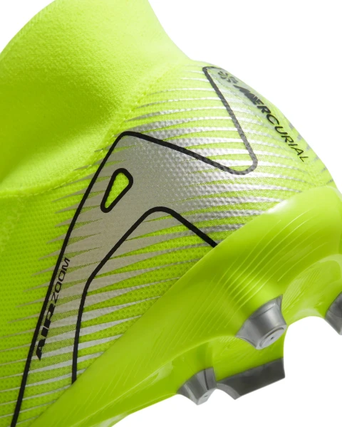 Бутсы Nike MERCURIAL ZOOM SUPERFLY 10 ACADEMY FG/MG лаймовые FQ1456-700
