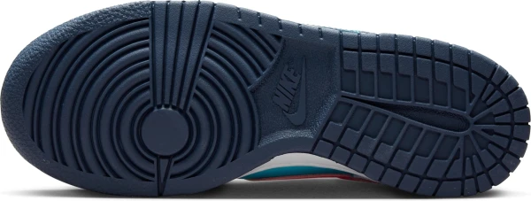 Кроссовки подростковые Nike DUNK LOW (GS) бело-голубо-кораллово-темно-синие HF4794-345