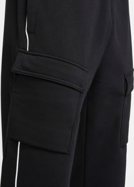 Спортивные штаны Nike AIR FLEECE CARGO TROUSERS черно-бело-золотые HM0180-010