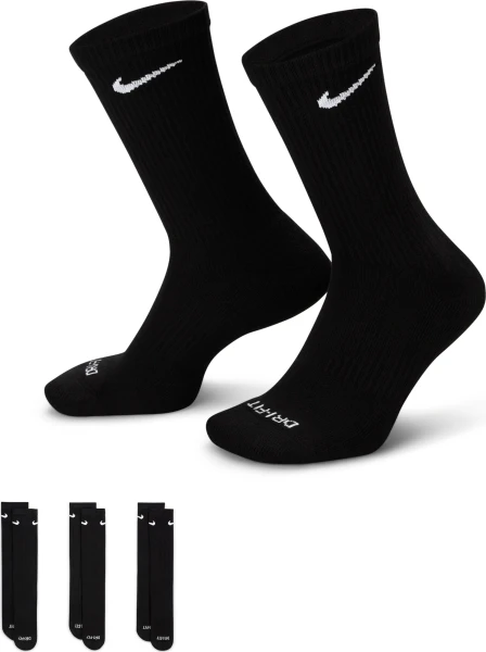 Шкарпетки Nike EVERYDAY PLUS CUSHIONED 3PR чорні (3 пари) SX6888-010