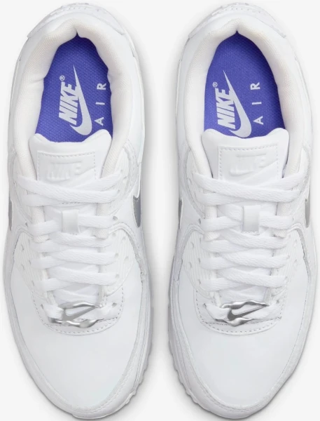 Кросівки жіночі Nike AIR MAX 90 біло-срібні FV0949-100