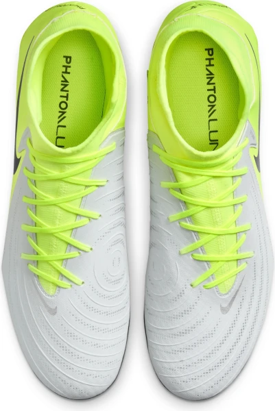 Бутси Nike PHANTOM LUNA II ACADEMY FG/MG срібно-лаймові FD6725-003