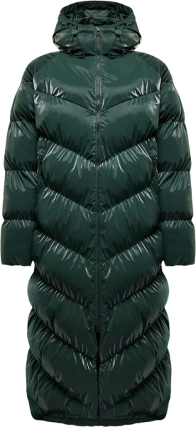 Куртка жіноча Nike WINDPUFFER THERMA-FIT LOOSE HOODED SHINE PARKA темно-зелена FV7827-338