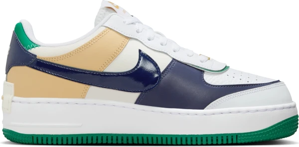 Кроссовки женские Nike AIR FORCE 1 SHADOW бело-зелено-темно-синие DZ1847-102