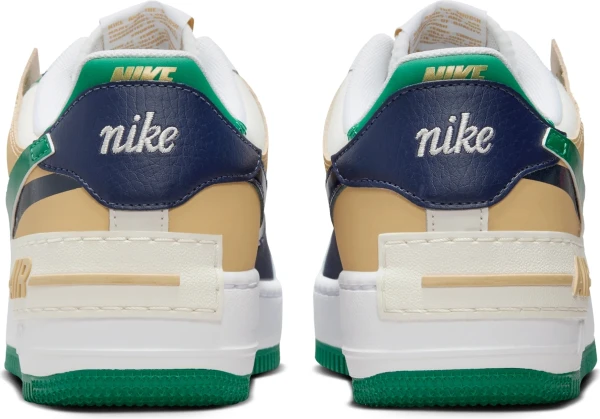 Кроссовки женские Nike AIR FORCE 1 SHADOW бело-зелено-темно-синие DZ1847-102