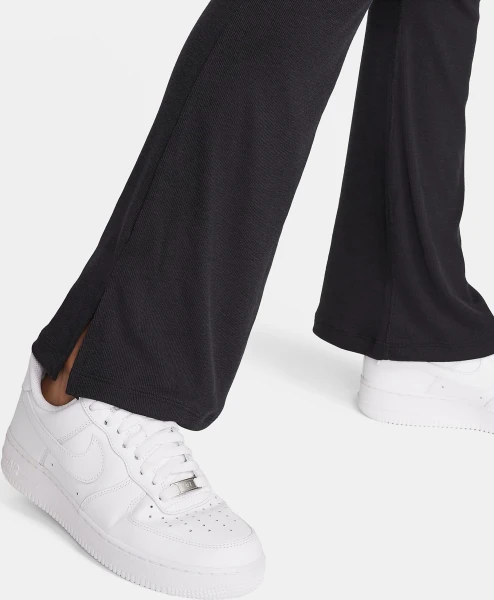 Лосіни жіночі Nike SPORTSWEAR CHILL KNIT TIGHT MINI-RIB FLARED LEGGINGS чорні FQ2113-010
