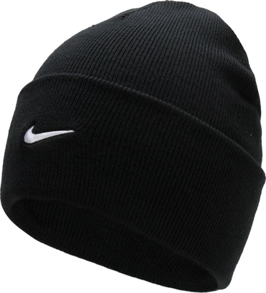 Шапка Nike PEAK SWOOSH BEANIE черная HF0187-010