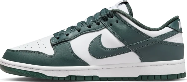 Кроссовки Nike DUNK LOW RETRO темно-зелено-белые DV0833-111