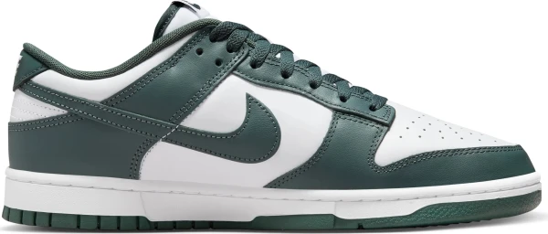 Кроссовки Nike DUNK LOW RETRO темно-зелено-белые DV0833-111