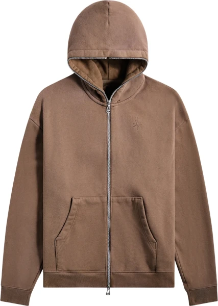 Толстовка Nike AIR JORDAN X TRAVIS SCOTT FULL-ZIP HOODIE 'PALOMINO' коричнева DZ5500-275