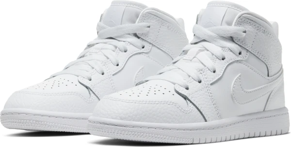 Кроссовки детские Nike AIR JORDAN 1 MID (PS) белые 640734-130