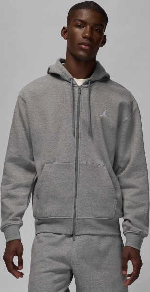 Толстовка Nike JORDAN BROOKLYN FLEECE FULL-ZIP HOODIE серая FV7289-091