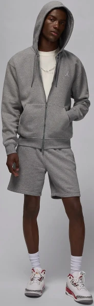 Толстовка Nike JORDAN BROOKLYN FLEECE FULL-ZIP HOODIE серая FV7289-091